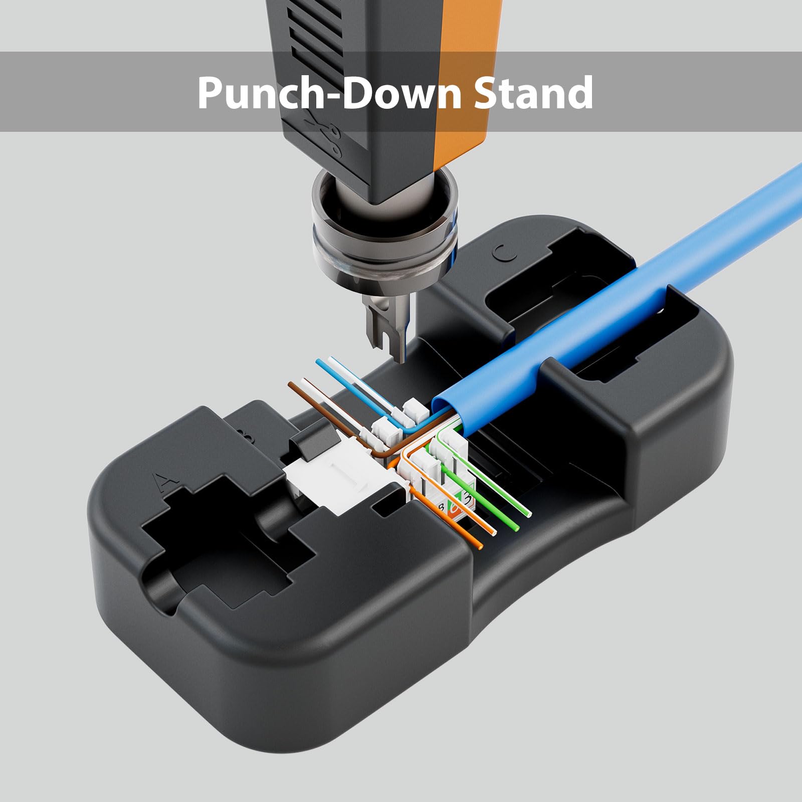 iwillink Lot de 25 prises Keystone 10 Gbit/s, prise RJ45 Keystone et support Keystone Punch-down, insert jack Ethernet modulaire UTP à 90 degrés, adaptateur Keystone Punch Down (blanc, catégorie 6A)