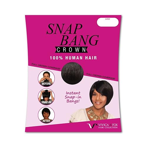 Miniatura 1 de Vivica A Fox Snap Bang Crown - Extensiones de cabello humano, color 27, 0.9 onzas