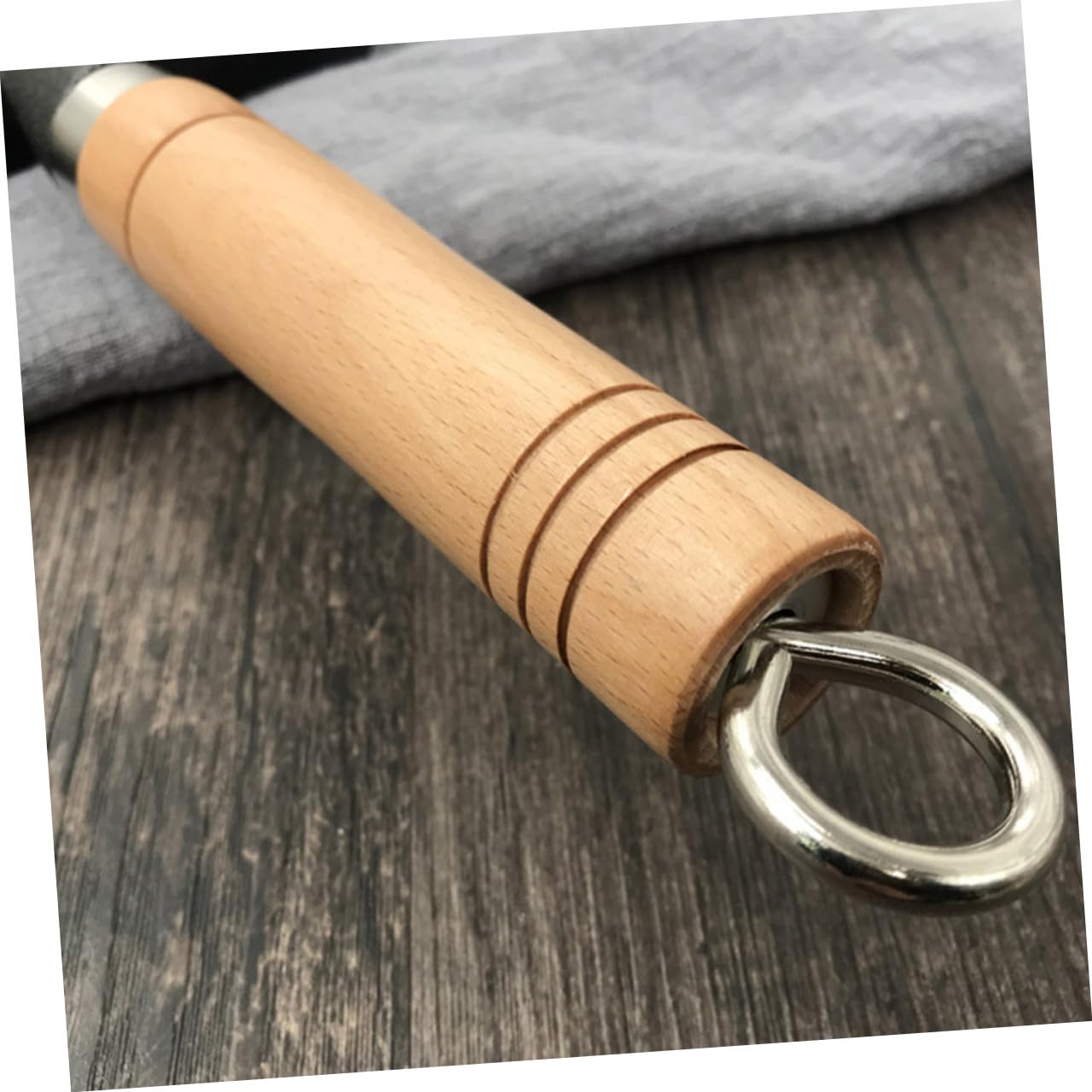 Healeved Padella in Ghisa Quadrata per Uova e Bistecche Manico in Legno Antiscottatura, Fondo Piatto per Cottura Uniforme, Padella Portatile da Campeggio e Barbecue, Multifunzione