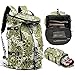 JYColofex Floral gym duffel bag backpack, fashion wrestling bag,with shoe compartment, 4 kinds of back method waterproof travel sports walking laptop Lightweight (A-Floral Green)