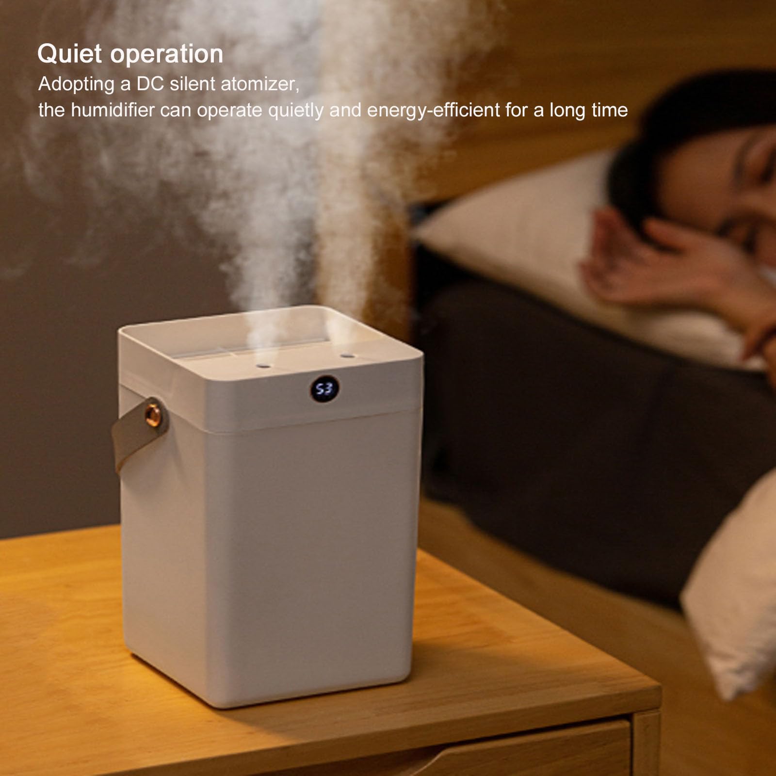 Umidificatori per camera da letto, nebbia fredda silenziosa da 3 litri, umidificatore ad aria con riempimento superiore, funzionamento in camera grande fino a 10 ore, spegnimento automatico per