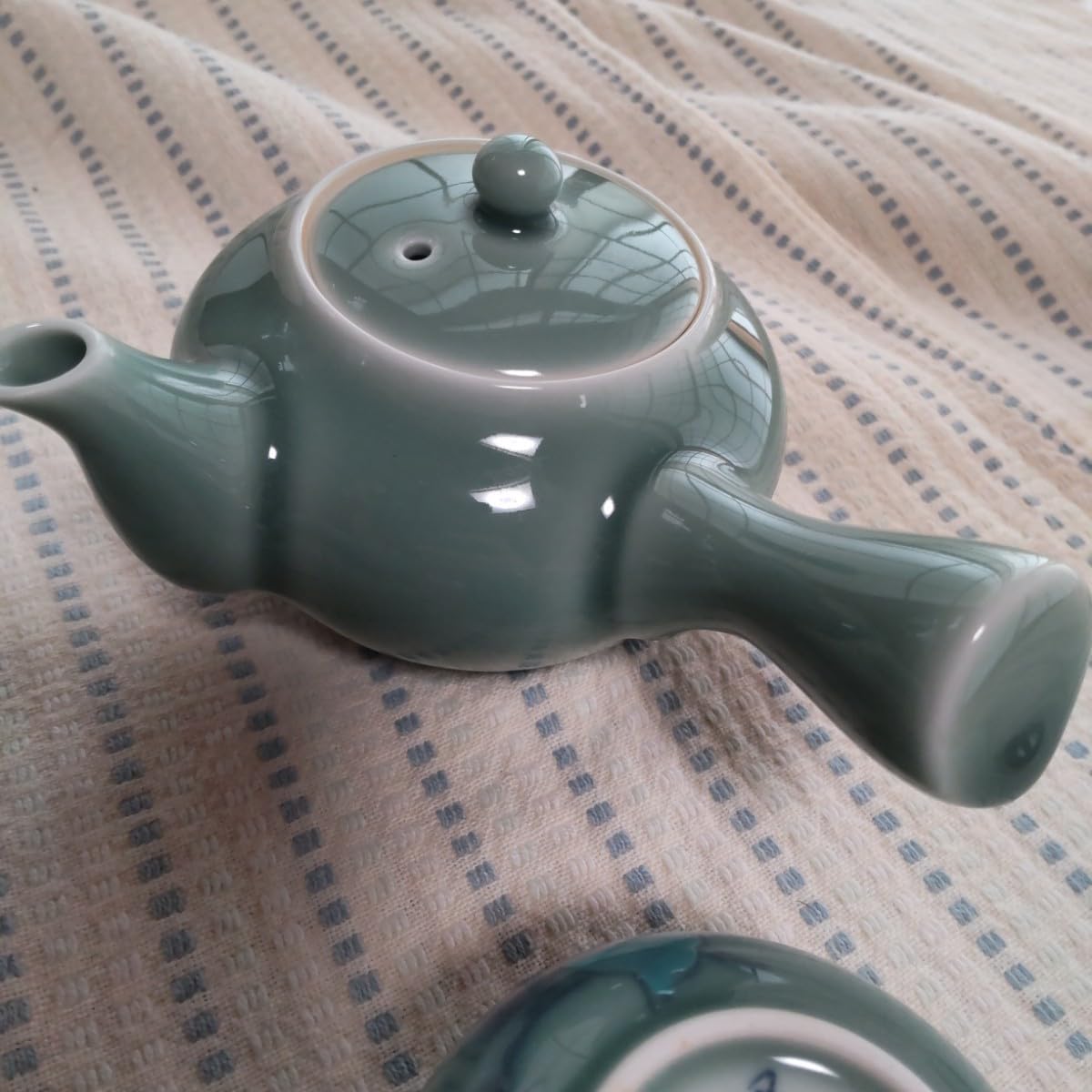 Amazon.co.jp: 茶器セット伊万里焼 急須 虎仙窯 鍋島青磁 湯呑み