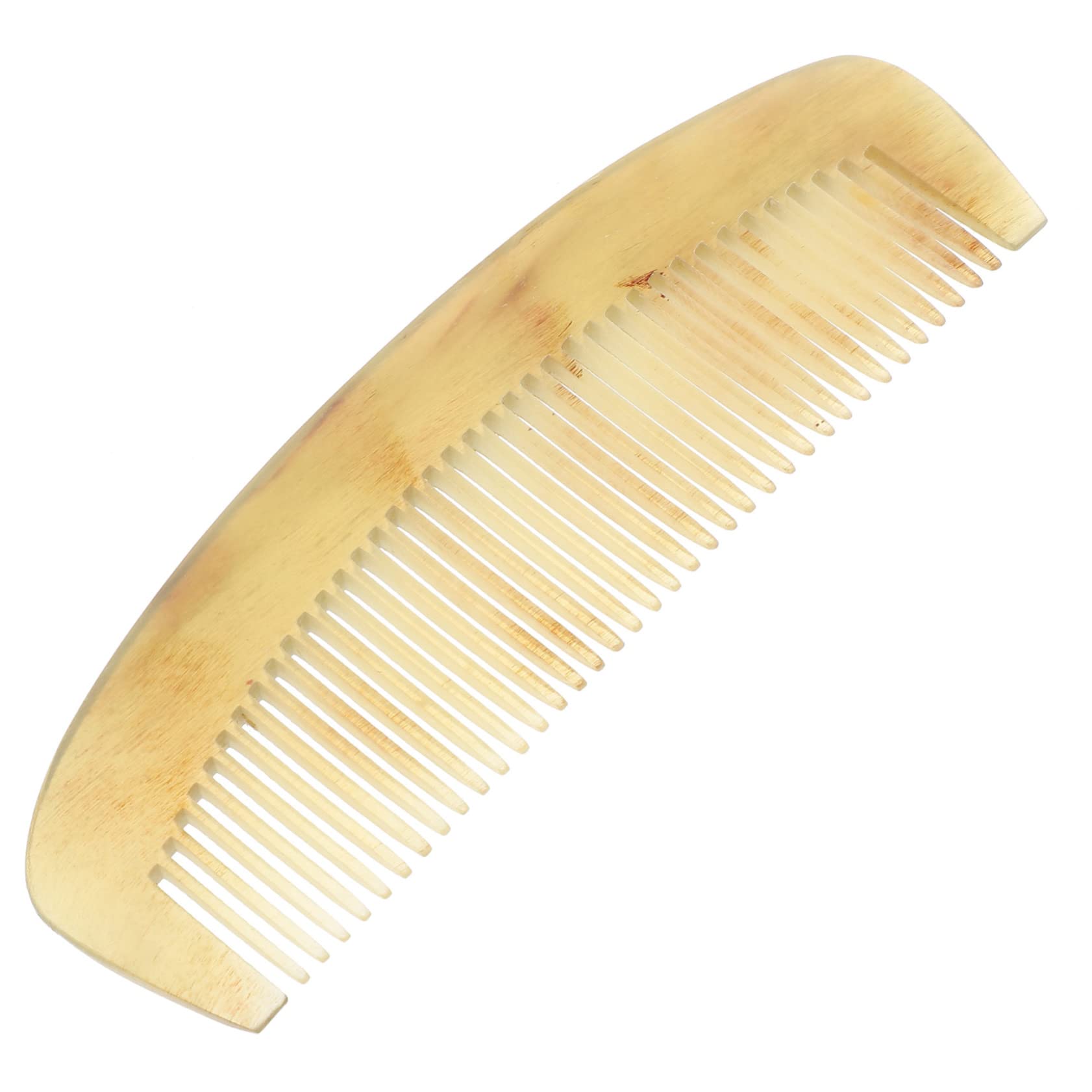 Peigne en Corne Antistatique Lissant, Portable, pour Femme, Soin Cheveux