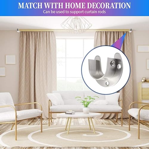 Miniatura 5 de Soportes de barra de armario resistentes para barra de ducha, soportes para barra de armario, soportes para barra de armario, soportes de barra de