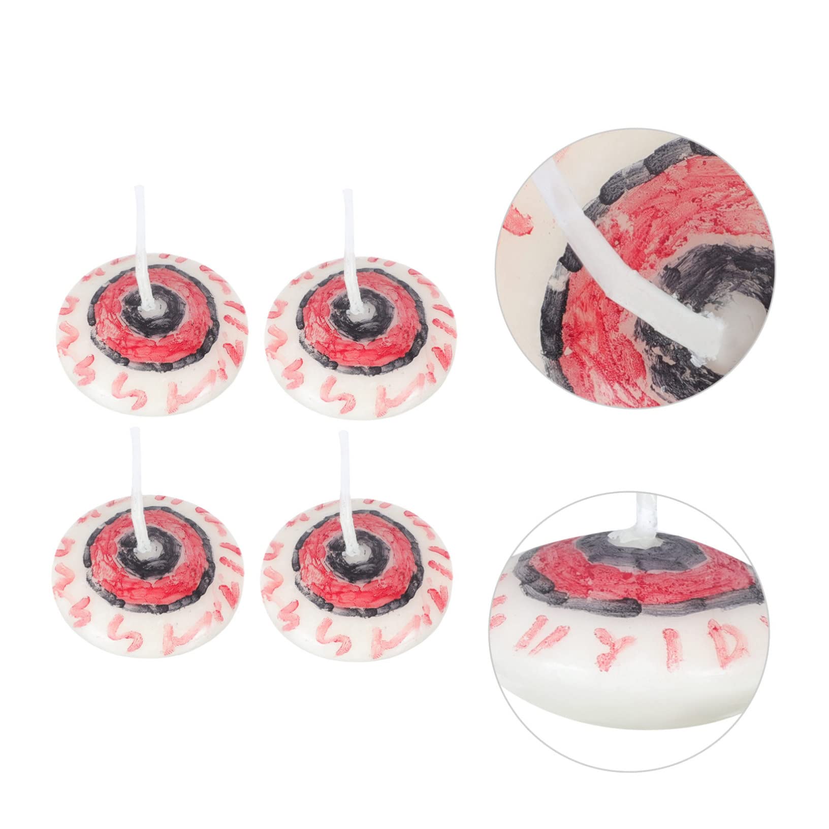 COOLHIYA 4pcs Eyeball Shape Candles for Halloween Decor Creative Floating Candle Adornments Unique Decor for Spooky Atmosphere for Parties and Celebrations