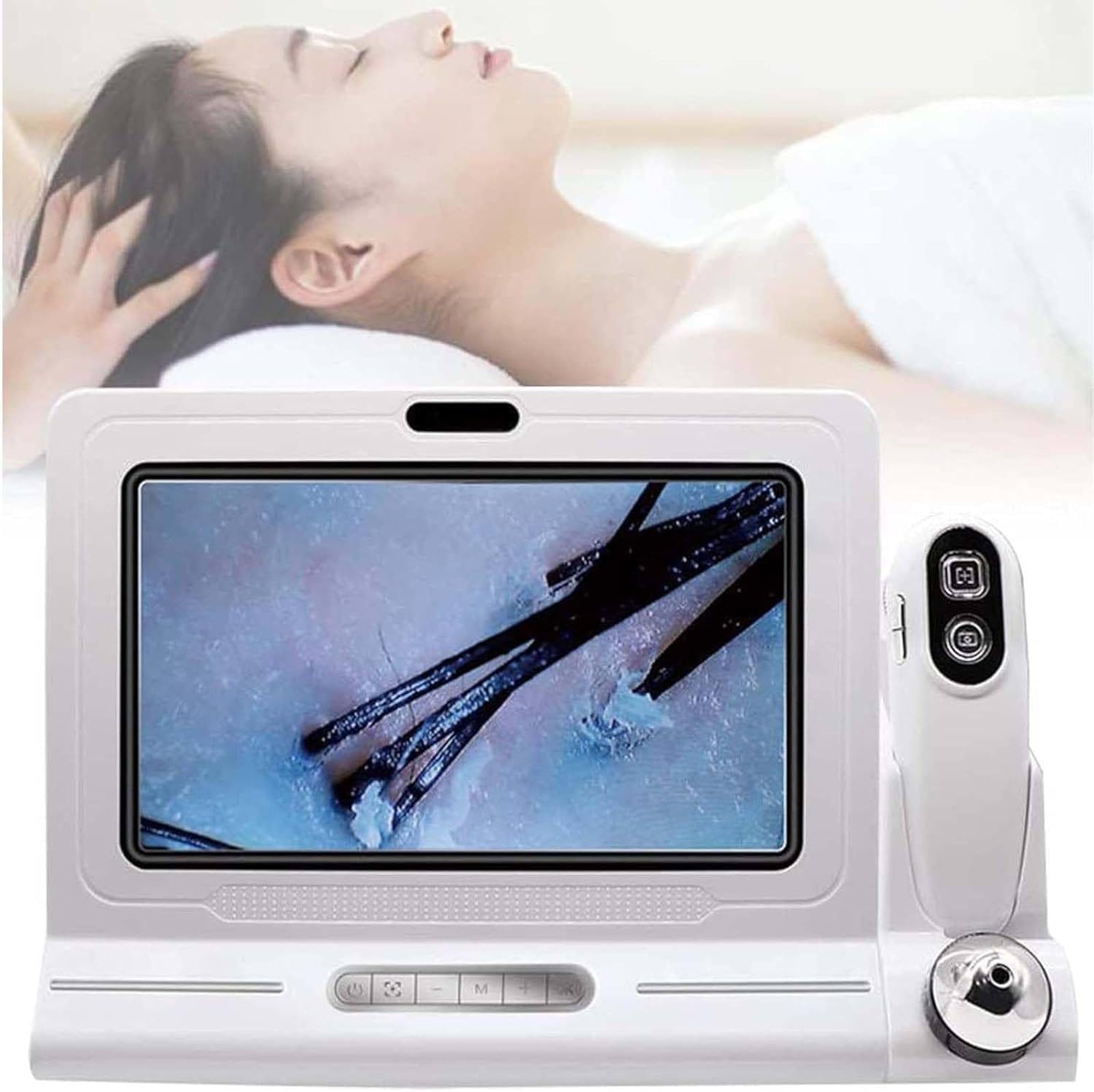 11 Zoll LCD Haut- Haar-Analysegerät, digitaler Kopfhaut-Detektor, Vergrößerungs-Mikroskop, Follikel- und Gesundheitserkennung für professionelle und Private Nutzung