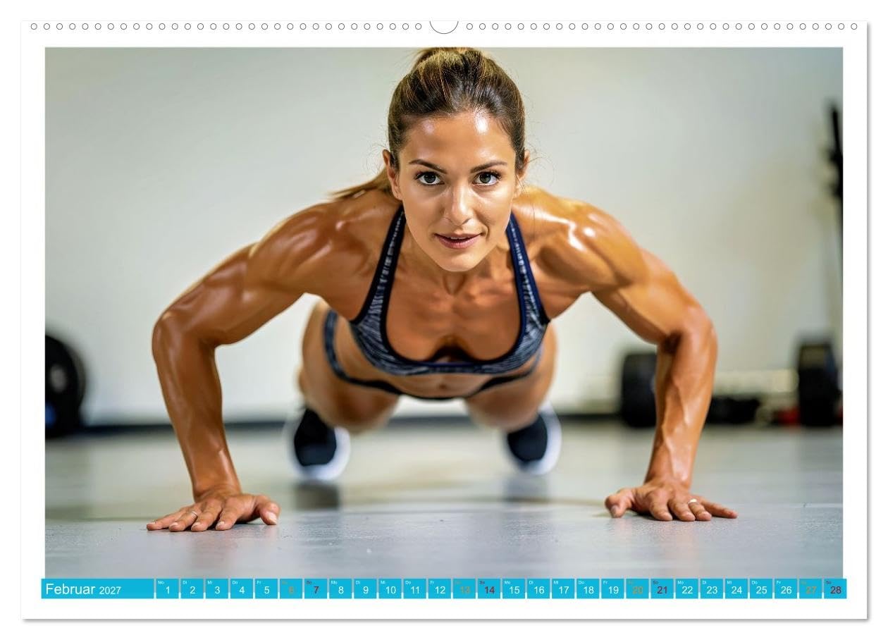 Sexy Girls - Body Building (hochwertiger Premium Wandkalender 2027 DIN A2 quer), Kunstdruck in Hochglanz: Weibliche Muskelkraft trifft auf Eleganz und ... und purer Motivation. (CALVENDO Erotik)