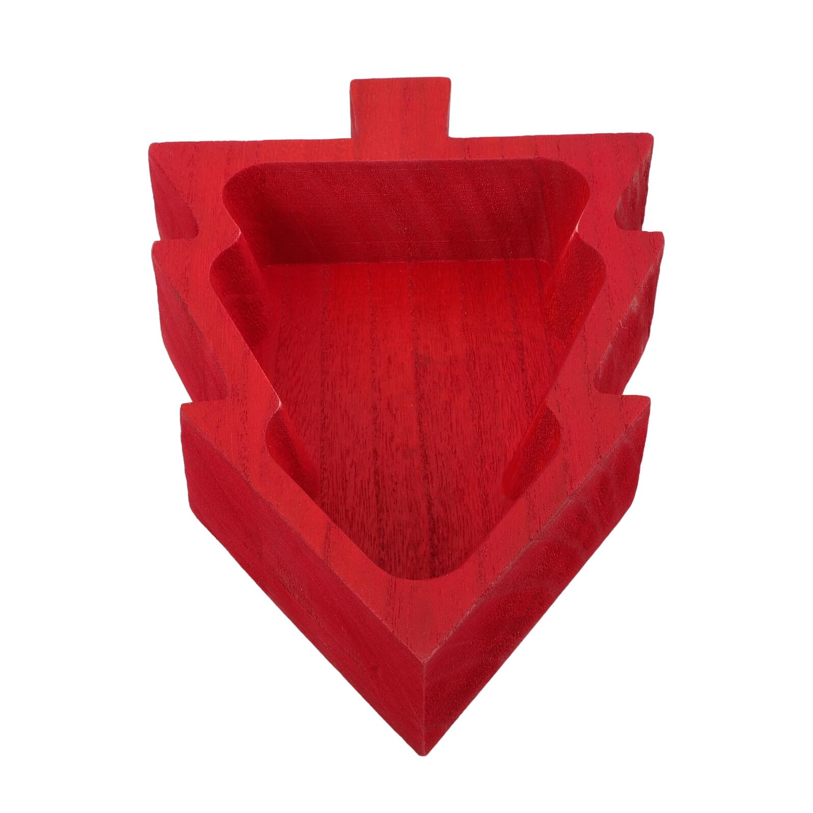 Mobestech Bandeja de Madera Forma de Árbol de Navidad Plato para Aperitivos y Frutas Color Rojo Adecuado para Fiestas Navideñas y Uso Doméstico Bandeja para Postres y Snacks