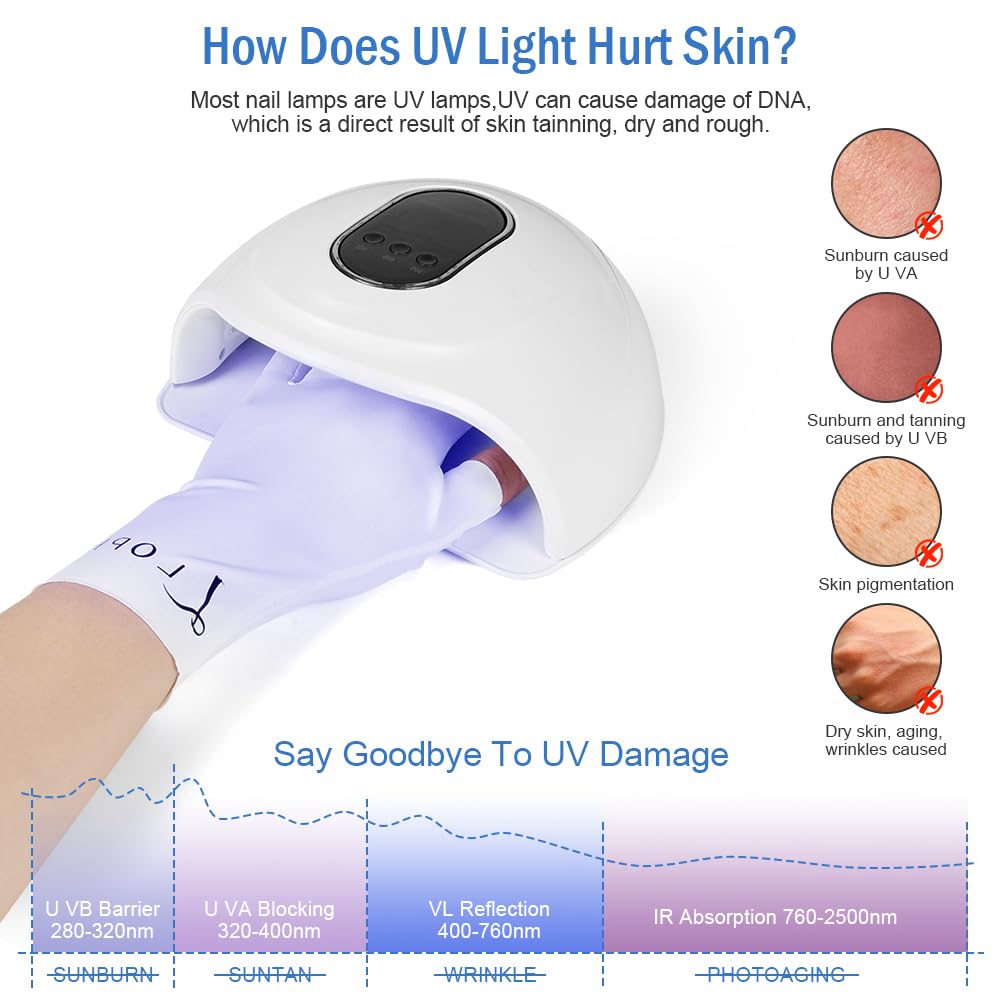 LOPHE Guantes Protección Solar, Guantes sin Dedos, Transpirables, Guantes Manicura Protección UV, Medio Dedo, Material de Seda de Hielo, Adecuado para Ciclismo, Equitación