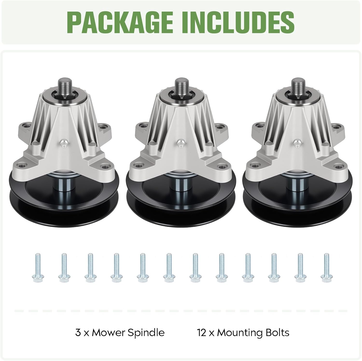618-06981 918-06981 Spindle Assembly Fit for Cub Cadet/MTD 50 Inch Mower Deck XT1 LT50 XT2 LX50 XT1-LT50 XT2-LX50, Fit for MTD CYT5023SE Lawn Mower (3 Pack)