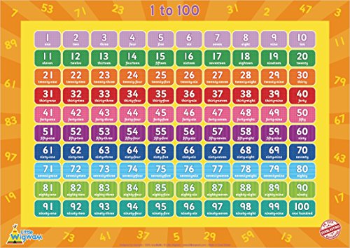Little Wigwam 1 to 100 Chart - Tear-Resistant Educational Poster (24 x 17 inches)
