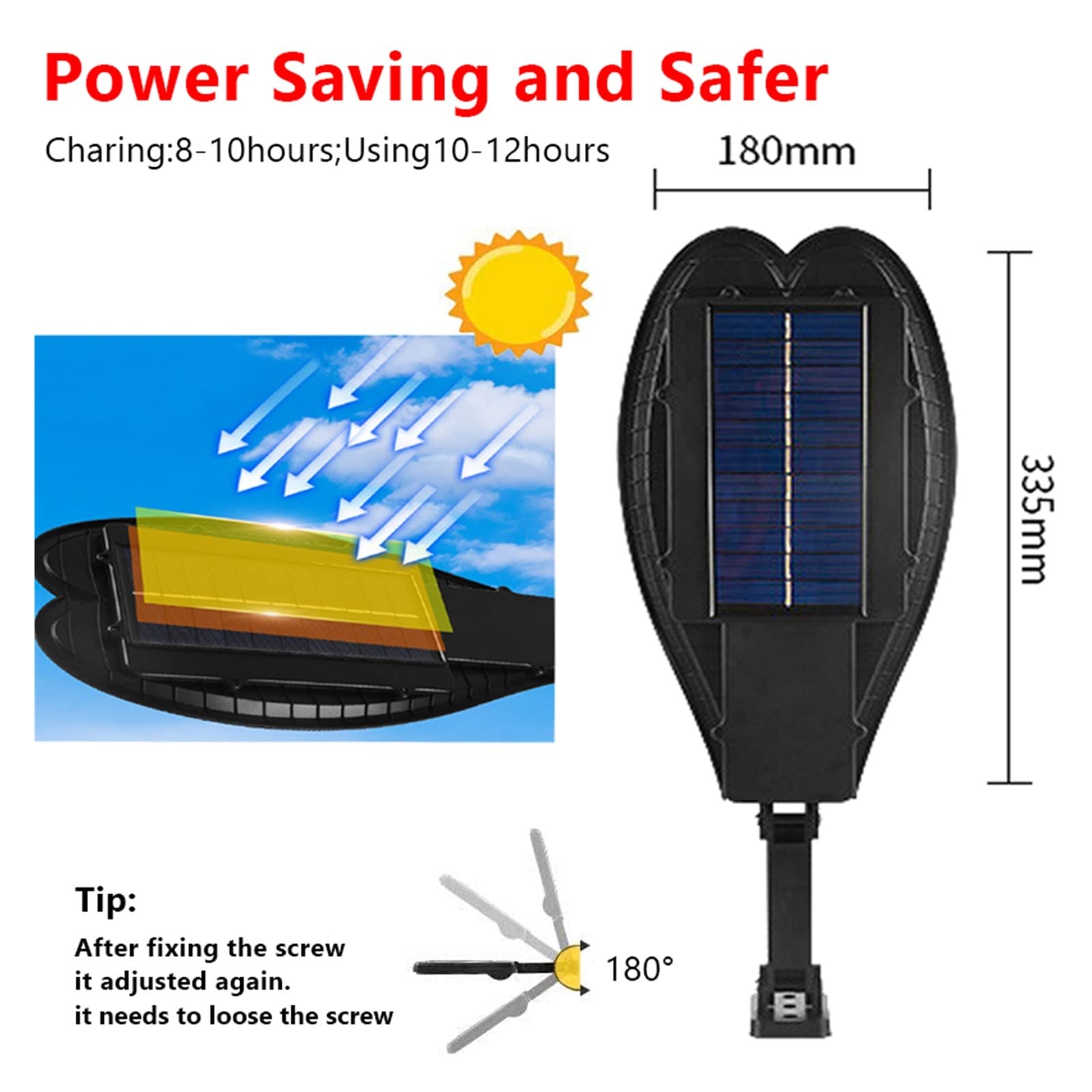 Zewnętrzna lampa solarna, 6000 watów 108 ledsolar światła uliczne zewnętrzne wodoodporne IP67 wodoodporny pilot czujnik ruchu PIR lampa słoneczna do ogrodu bezpieczeństwo ścienne światło