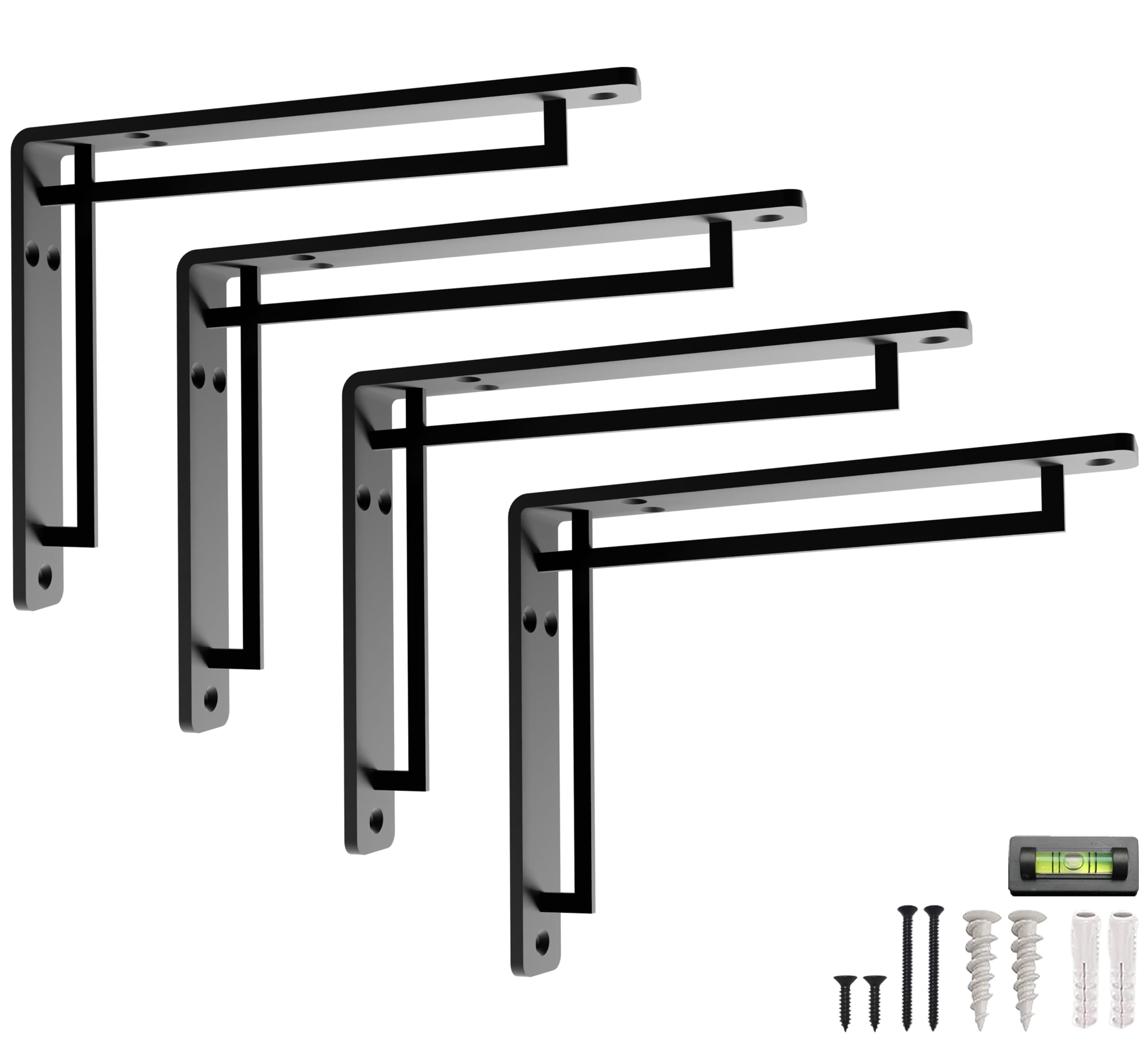 Balin Designs Schwarze Kreuz-Regalhalterung