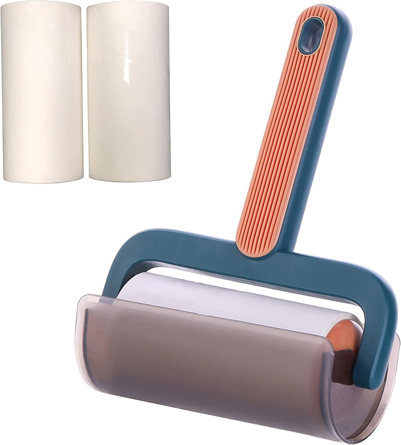 Lint Roller for Pet Hair Extra Sticky Dustproof Reusable Lint Remover for Clothes Couch Carpet Furniture 1 Handle with 3 Refills Orange