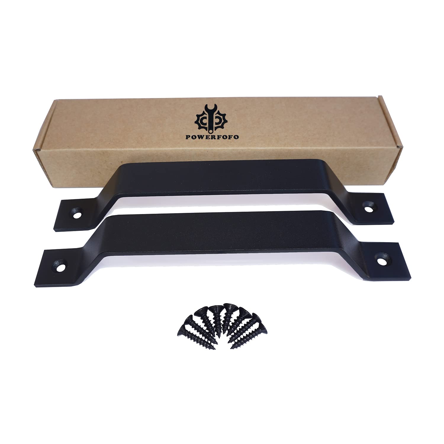 Barn Door Handle/Closet Pull,Heavy-Duty Solid Steel with Powder Matte Black,Hardware for Sliding Doors Garage Shed Cabinet Drawer (2Pack, 10 Inch)