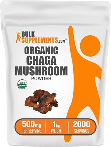 Miniatura 8 de BulkSupplements. com Polvo orgánico de hongos Chaga  Chaga Mushroom Organic, Chaga Champiñones en polvo  Suplemento de hongos, vegano y sin gluten,