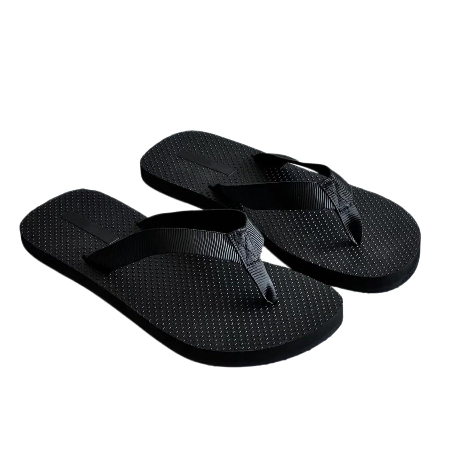 Chanclas Unisex Masaje Punto Chanclas, Correa De Contraste Antideslizante Goma Tanga Sandalias, Piscina Playa Zapatos Casuales para Hombres Y Mujeres-Black Flat Bottom-35