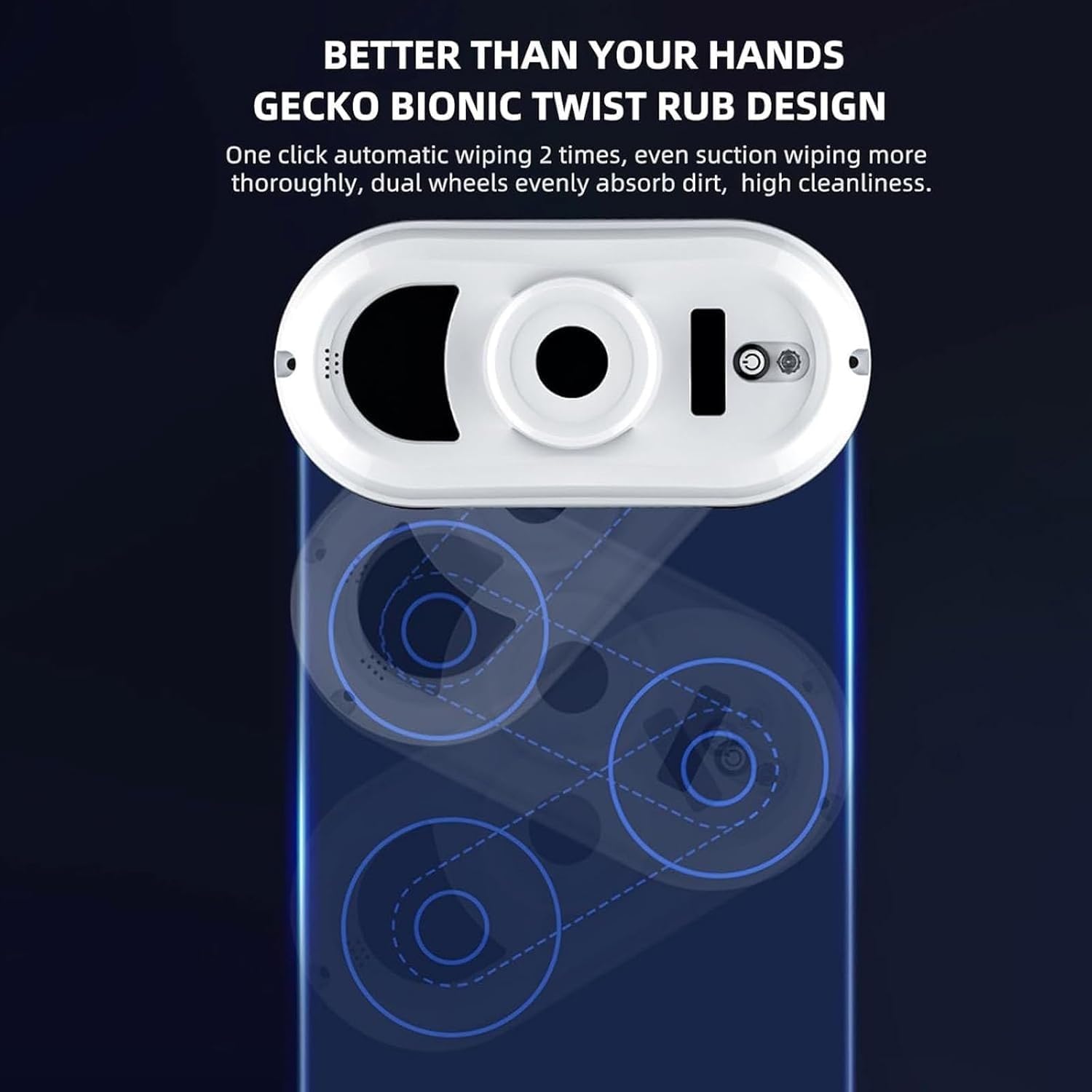 Window Cleaner Robot, Double Safety Protection, AI Path Planning, Remote Control, for All Windows/Glass Smooth Surfaces