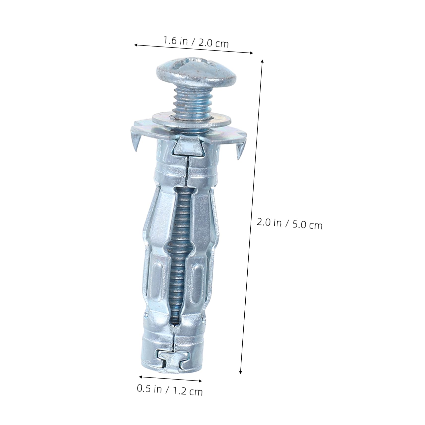 MUCKLILY 5 Pack Metal Expansion Screws Hollow Wall Anchors Drywall Anchors Easy Setup Carbon Steel Construction Versatile for Setting