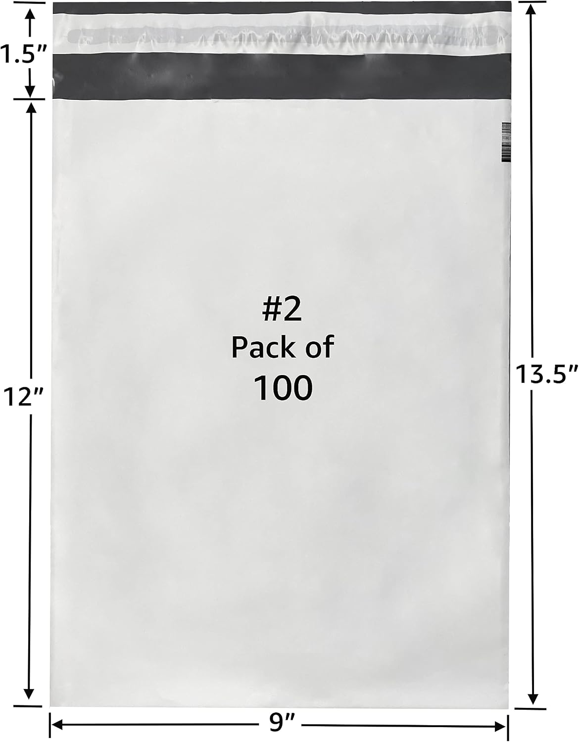ValueMailers 100 9" x 12" Poly Mailers Envelopes Bags