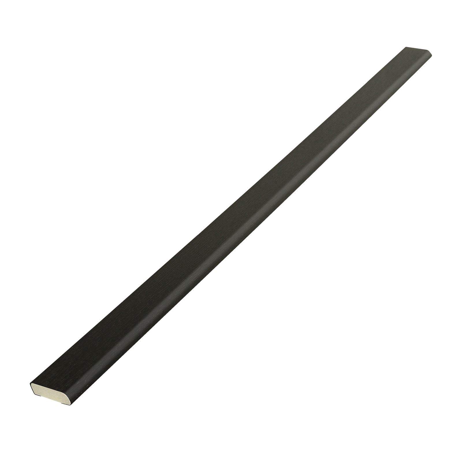 Cloaking Fillet uPVC Plastic Architrave Trim (2.5m) - 20mm, Black Ash