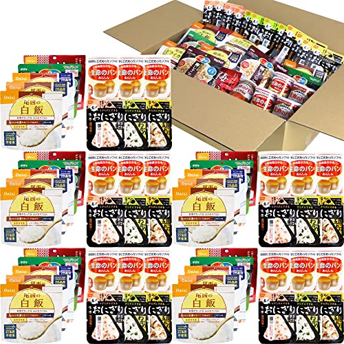 PEACEUP 5年保存 非常食セット 7日分 アルファ米 パンの缶詰 非常食 長期保存 災害備蓄 【5人用 (105食)】