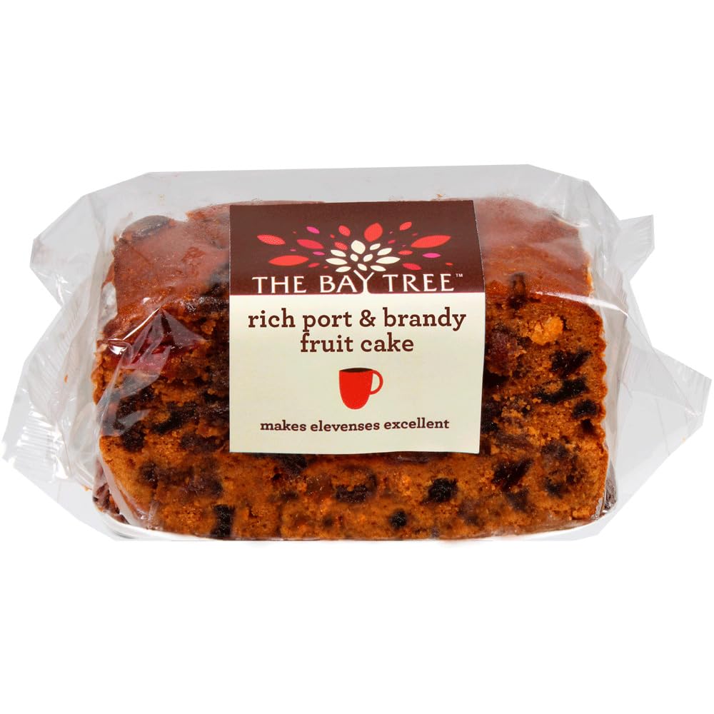 The Bay Tree Rich Fruit Cake with Port & Brandy â€“ 310g | Moist British Fruit Cake Infused with Real Port & Brandy | Handcrafted in the UK | Great for Gifting & Festive Occasions