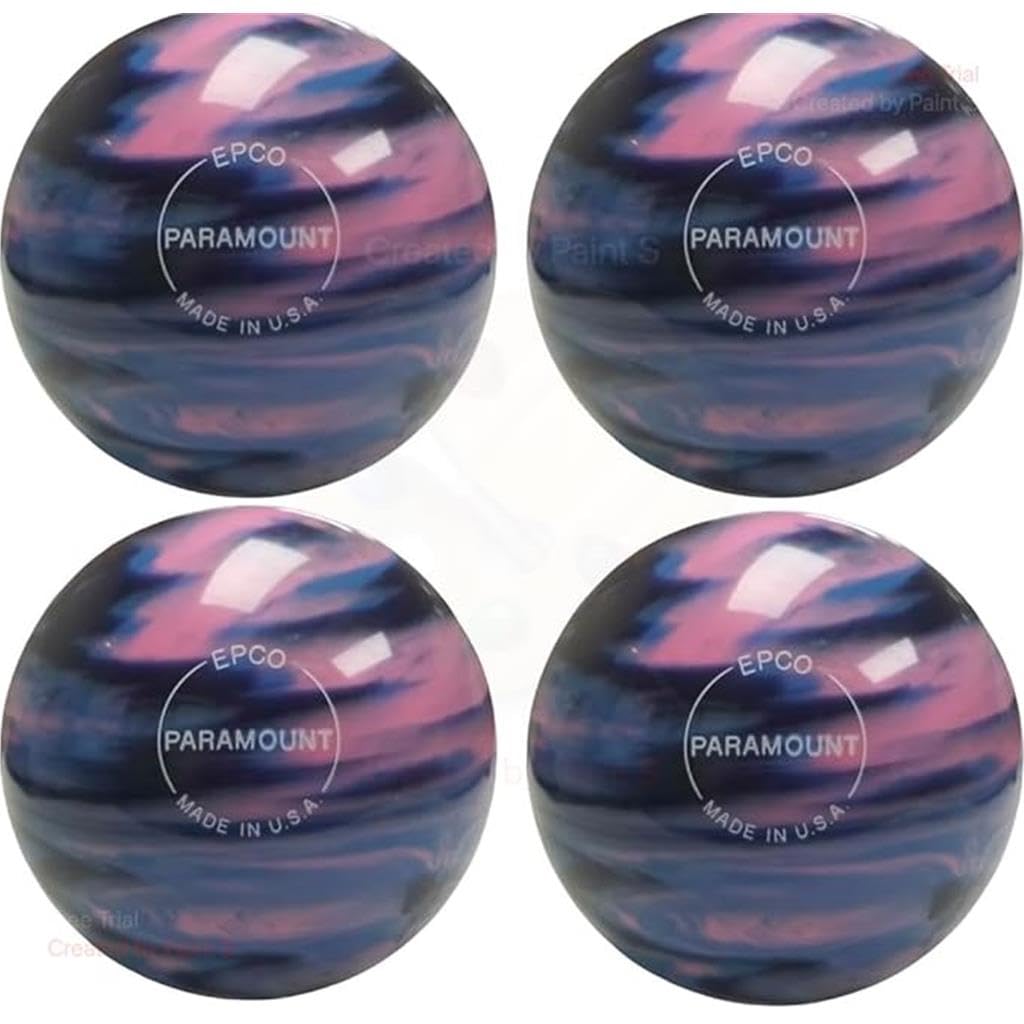 Bowlerstore Products EPCO Candlepin Bowling Balls - Marbleized - Navy, Light Blue & Pink (4 1/2 inch- 2lbs. 6oz.) 4 Balls