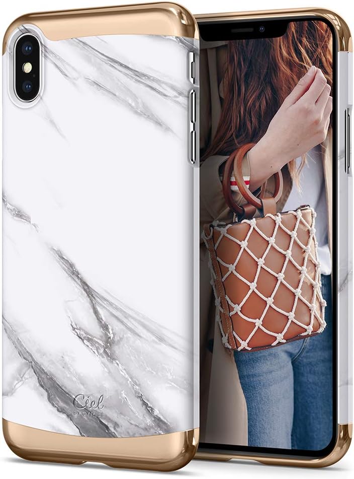 CYRILL Colene Designed for Apple iPhone Xs Max Case (2018) - White Marble