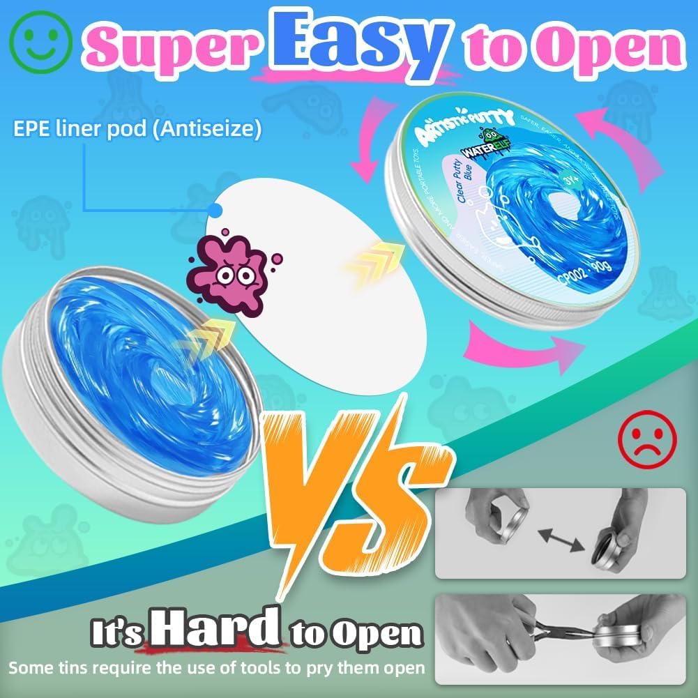 WATERELF Clear Putty 90g, Falling Water Liquid Glass, Never Dries Out, Non-Toxic Fidget Toy - Image 4