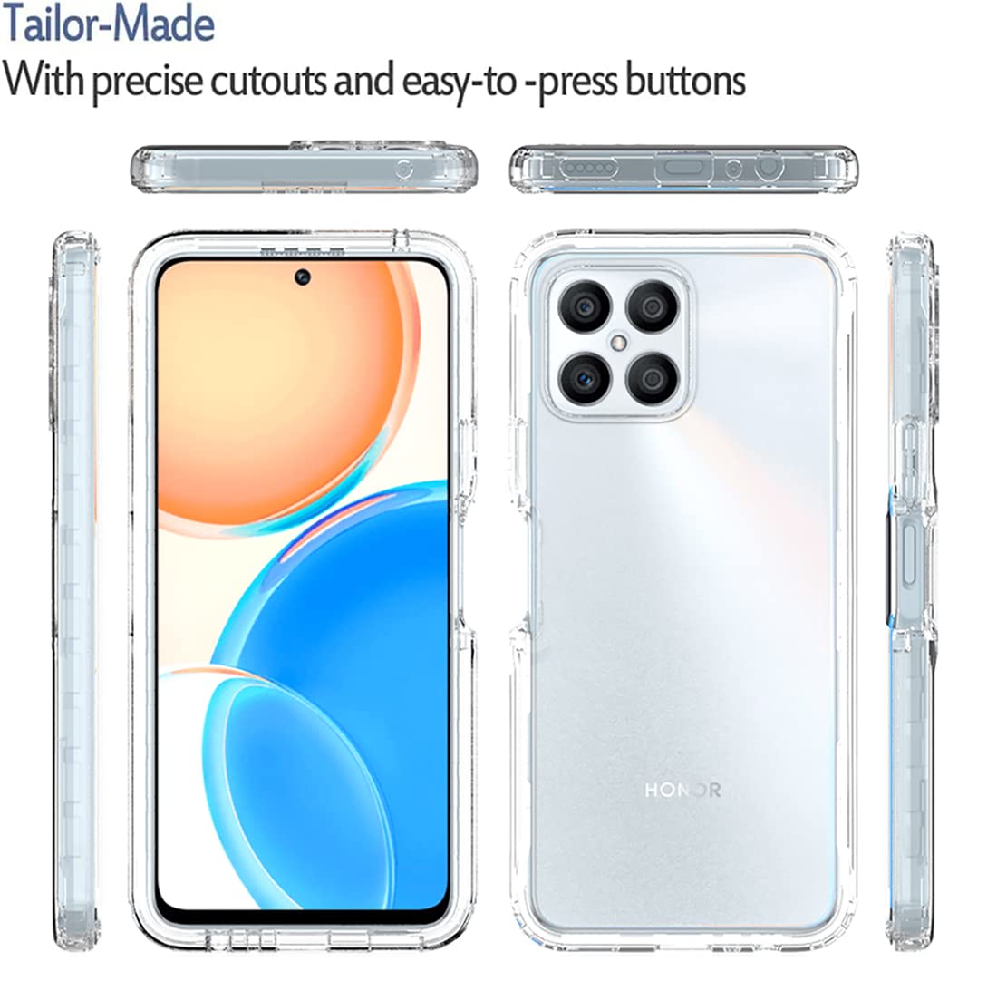 Carcasa Honor X7a BestAlice Funda Para Honor X8B Case, Protectora De TPU Suave Ultrafina Funda Honor X7a Silicona