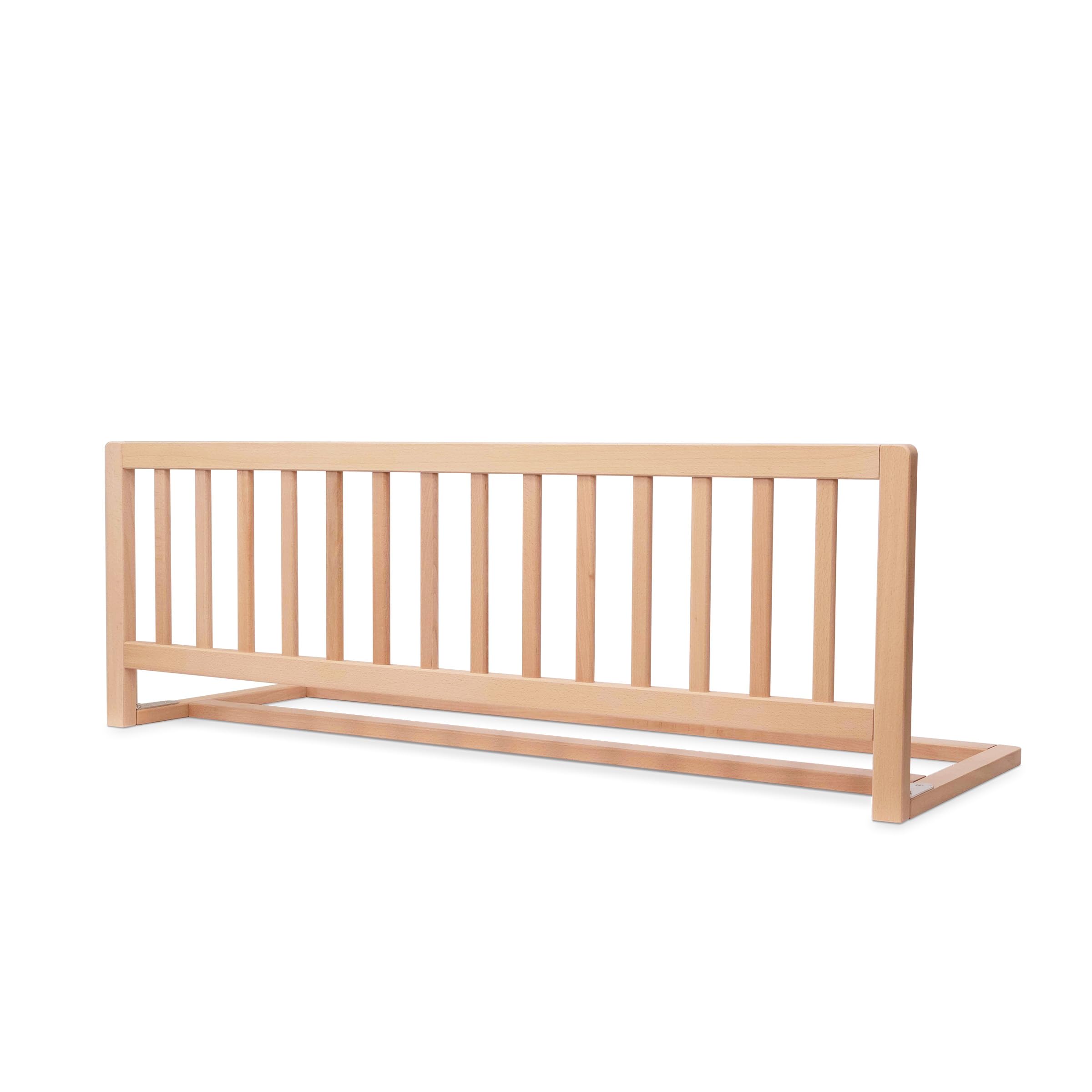Ehrenkind® Rausfallschutz Bettgitter für Kinder | Massivholz Buche | Bettschutzgitter für Kleinkinder & Babys | Werkzeuglose Montage | Höhenverstellbar | Natürlich & Sicher |120cm Natur