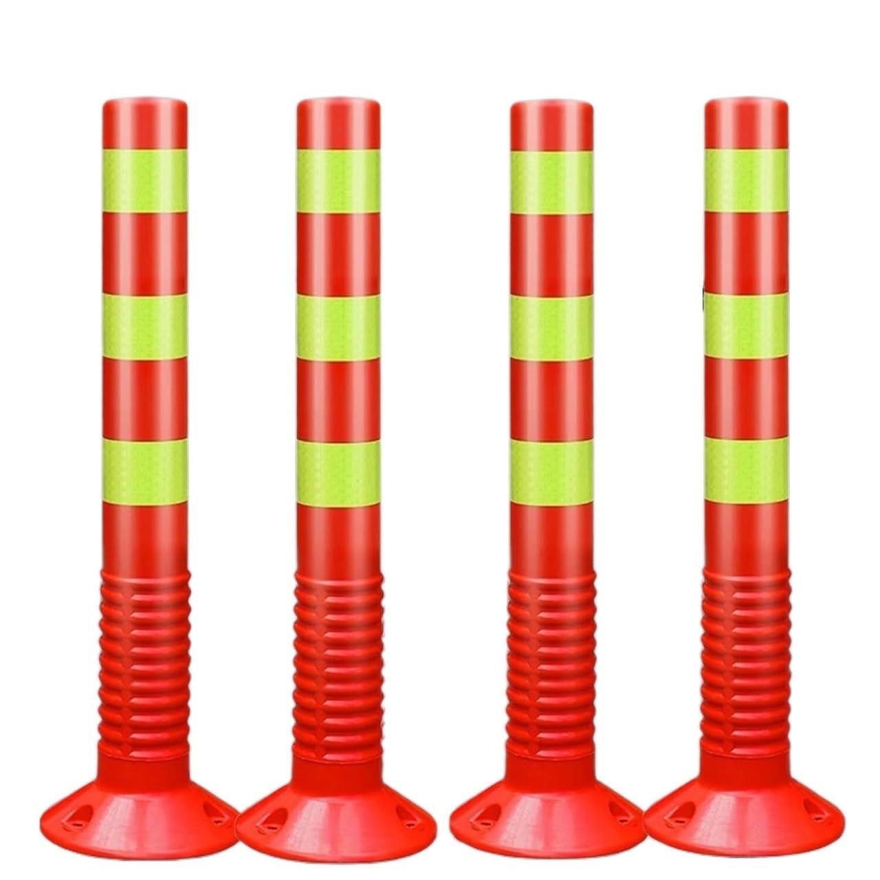 Cônes de signalisation rouge et blanc lot de 4 plots haute visibilité avec vis