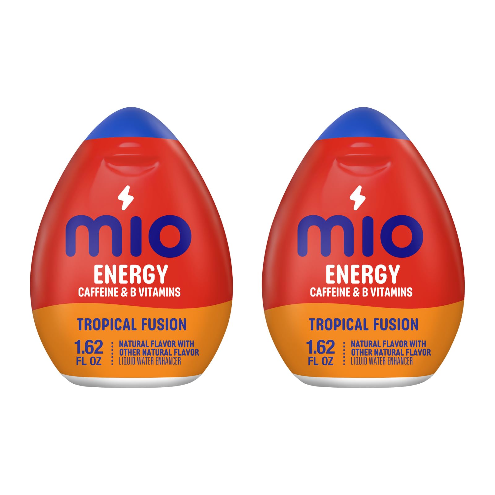 MiO Liquid Water Enhancer - makes 24 servings + Vitamins, 1.62 oz each, (Tropical Fusion, Pack of 2)