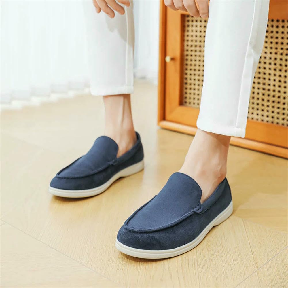 SLJYM Estate Mocassini Uomo Classico Slip-on Scarpe Casual Uomo Scarpe di Lusso Comfort Camoscio Uomo Zapatos de Hombre, Caffè B 2, 40 2/3 EU