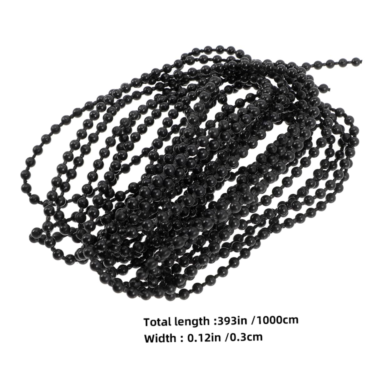 Cabilock 5m Beaded Chain Cord for Blinds Blind Beaded Ball Cord Buckle Fixing for Roller Blinds Roman Shades Vertical Blinds Elegant Home Accessory