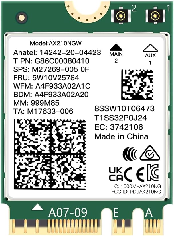 M.2 Wifi 6E Card Key A+E