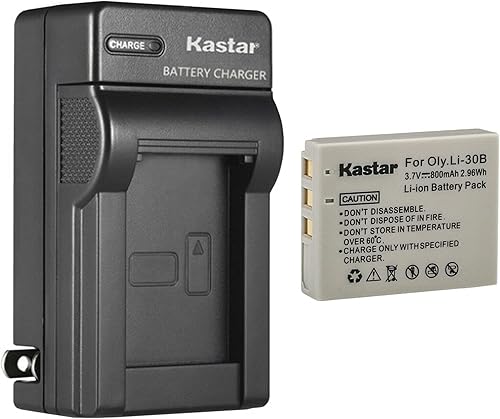 Miniatura 10 de Kastar Paquete de 2 baterías y cargador de pared CA de repuesto para batería Olympus Li-30B Li30B, cargador Li-30C Li30C, Stylus Verve Digital,