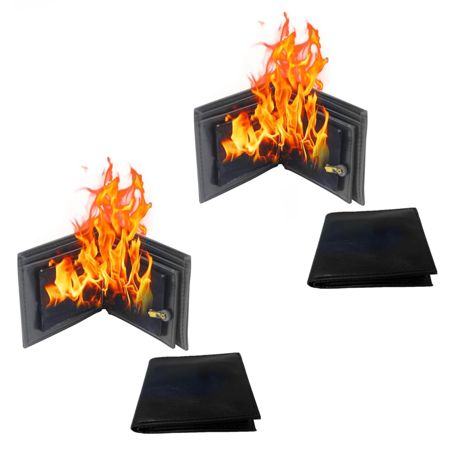 Amazon.com: TSY TOOL Magic Wallet, 2 Pack Fire Flaming, Leather