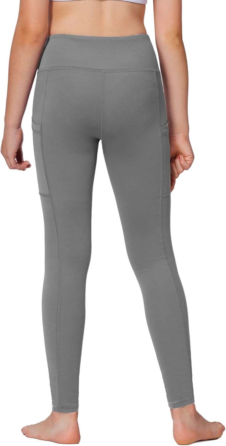 Stelle Girls' Athletic Leggings Kids Dance Running Yoga Pants Workout Active Dance Tights with Pockets - Image 3