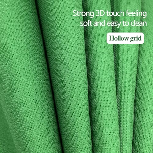 Image of Zhenqing 14CT Aida Cloth - 30x35 Inch Cross Stitch Fabric for Embroidery, Pre-Cut Needlework Material, Acid-Free, Durable Weave(Green)