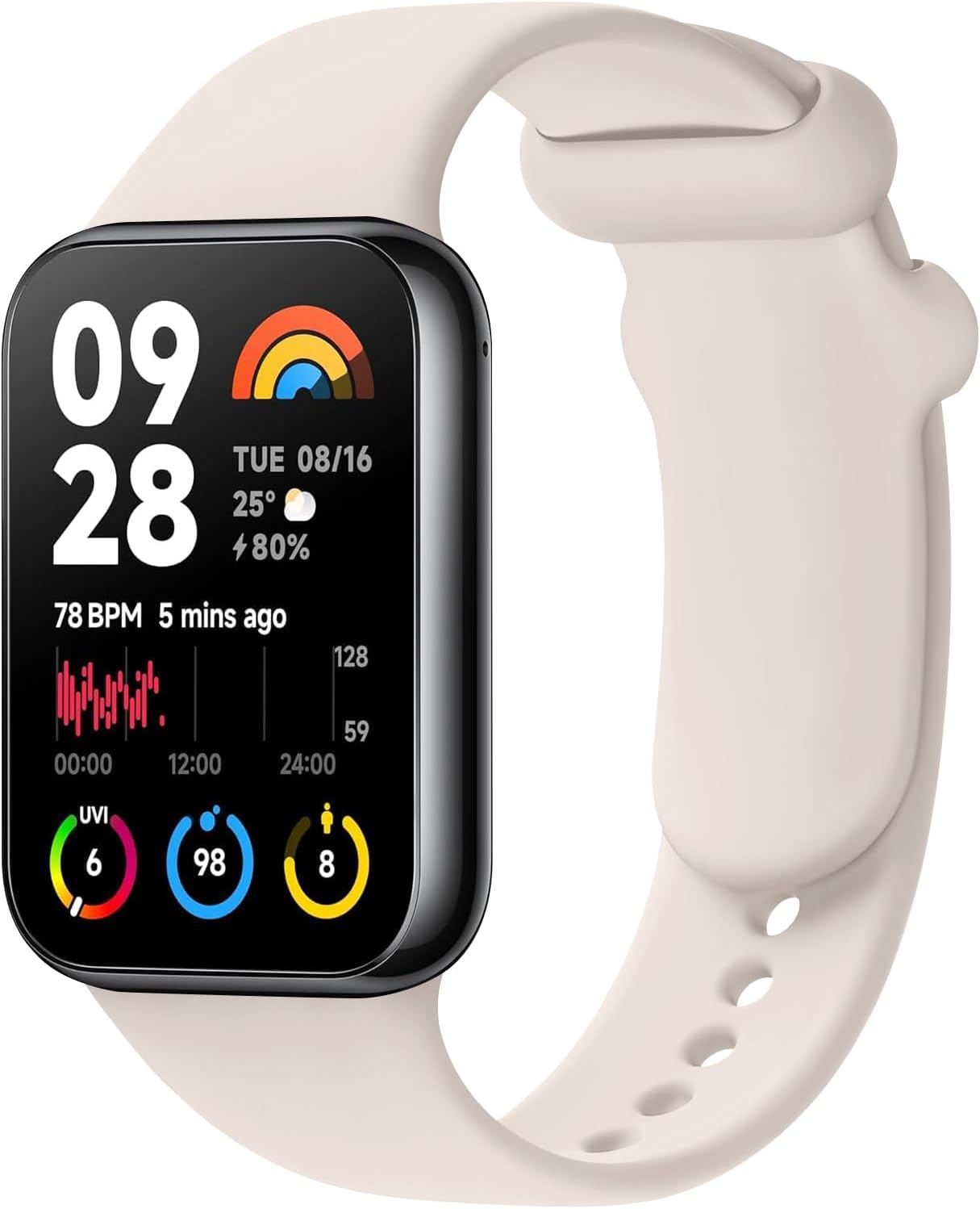 Vanjua Sport Bands for Xiaomi Mi Band 9 Pro/Xiaomi Band 8 Pro/Redmi Watch 4 Band Women Men, Soft Silicone Wristband Replacement Strap Compatible with Xiaomi Mi Band 9 Pro / 8 Pro Strap