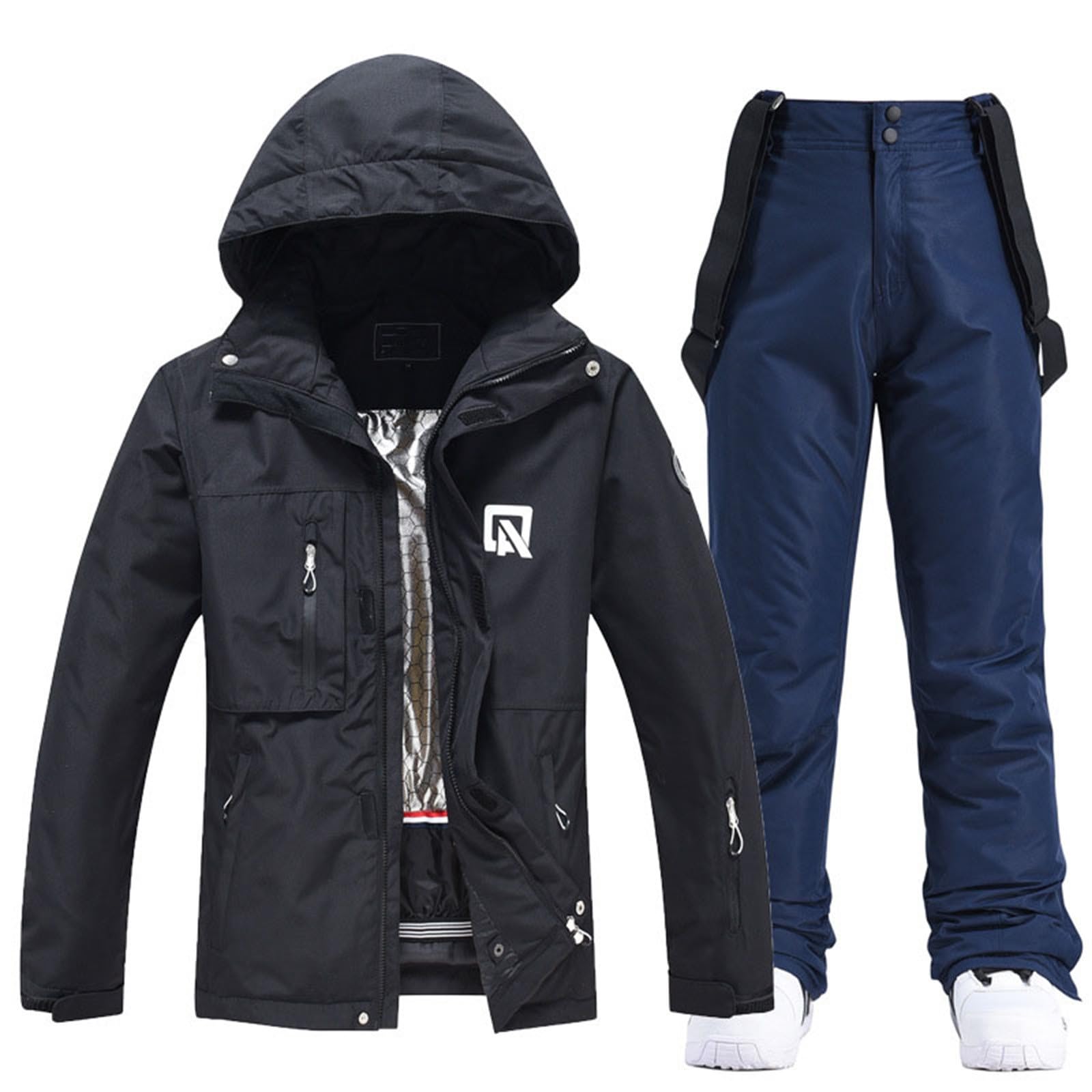 Generisch Set casual invernale da snowboard e snowboard per uomini e donne, abbigliamento da neve caldo