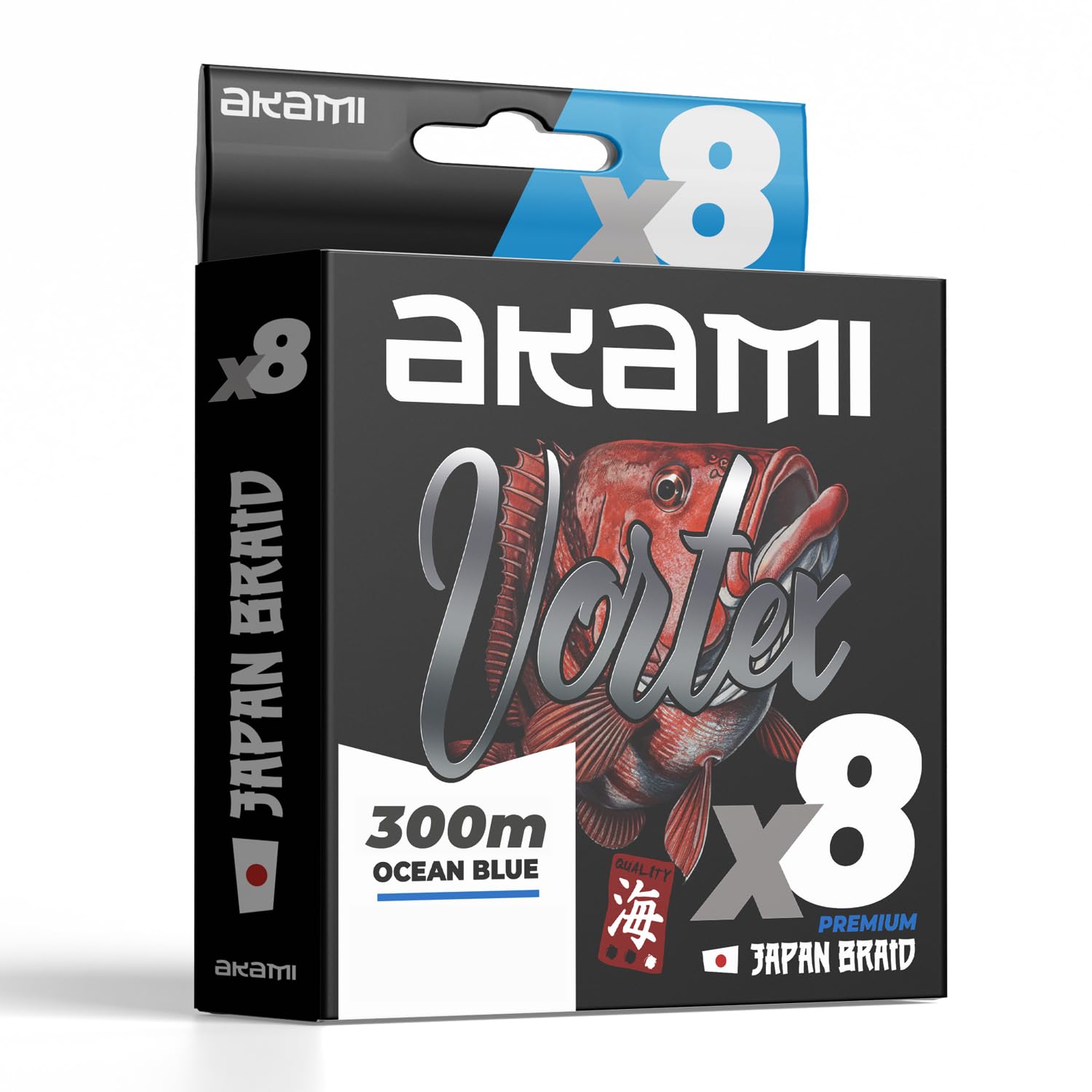 Akami VORTEX X8 MULTICOLOR Trecciato PE 8 Capi – Tecnologia Giapponese, Alta Resistenza, Profilo Tondo – Diverse Metrature