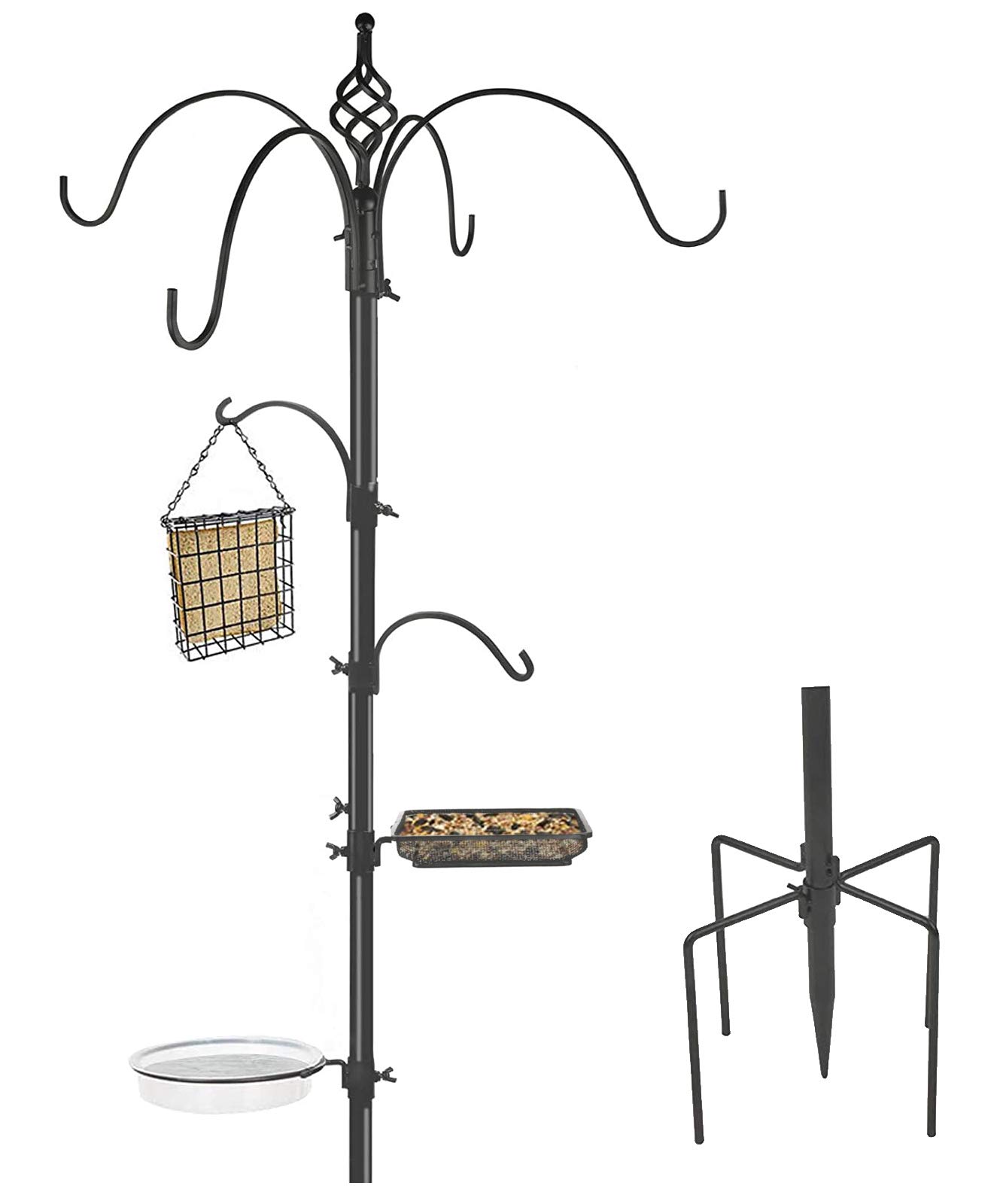 Buy Bird Feeding Station, Bird Feeder Pole for Outdoors Heavy Duty