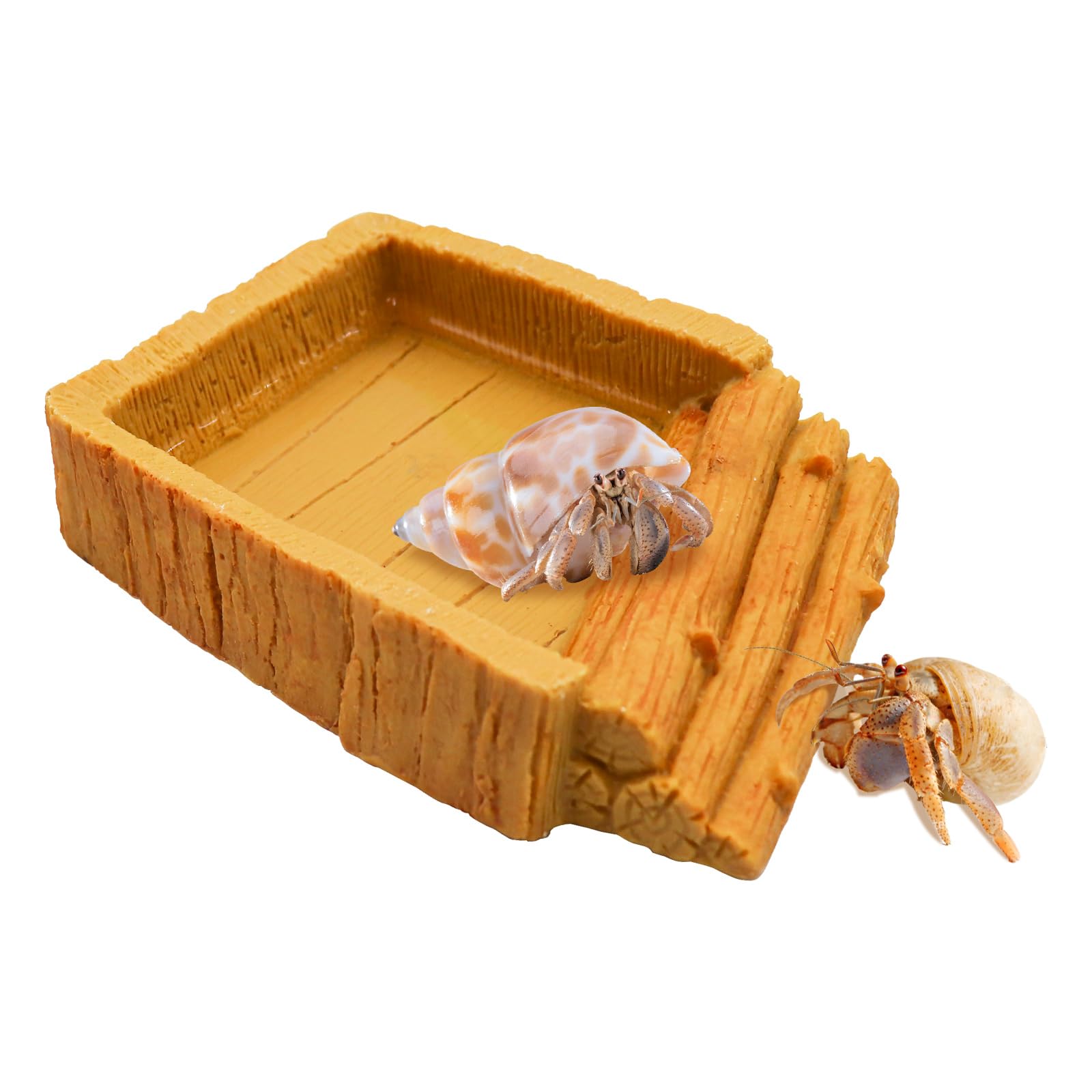 Hermit Crab Habitat with Climbing Ramp & Water Bowl, Tank Accessories