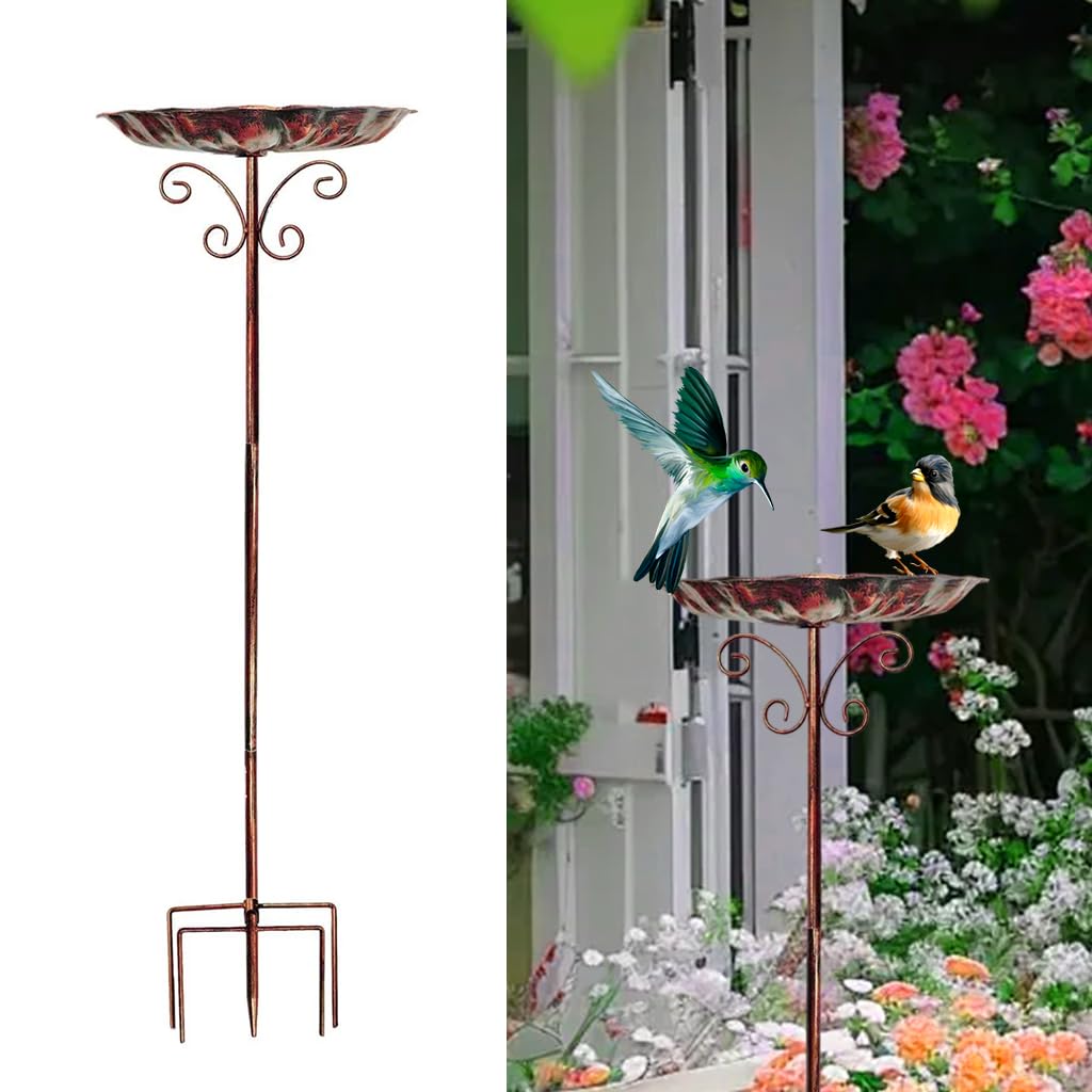 HASTHIP® 30.3In Metal Bird Bath for Outside-picture-16