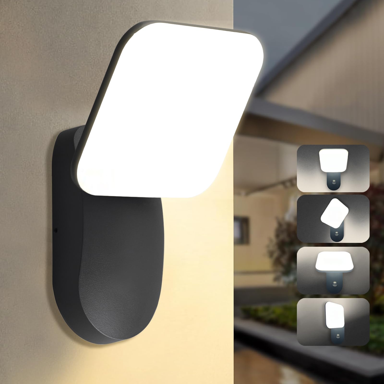 Moderne buitenlamp zwart, Thuy, 6W, 3000K LED, IP65