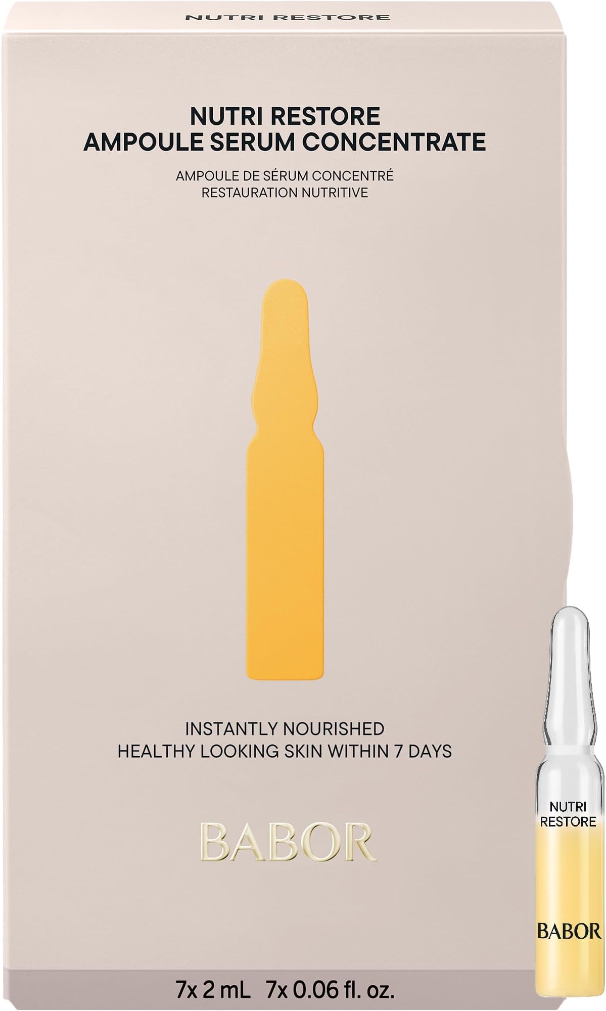 Nutri Restore Ampoules, Vegan Facial Care with a Unique Combination of 19 Micronutrients, Aloe Vera and Argan Oil – for a Strengthened Skin Barrier (7 x 2 ml)
