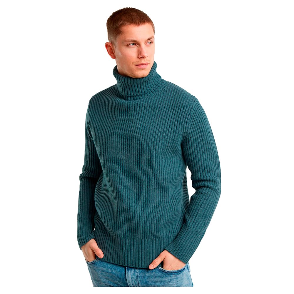 G-Star Men's Essential Turtle Knitted Sweater, Grey (axis D23732-D447-5781), L